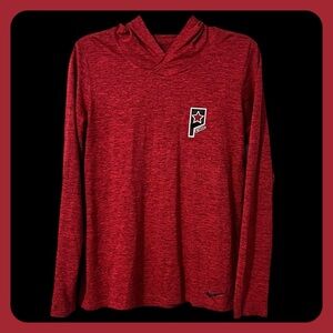 Nike Burgundy Dri-Fit Hoodie Medium Heathered Shirt Lightweight Athleisure Top